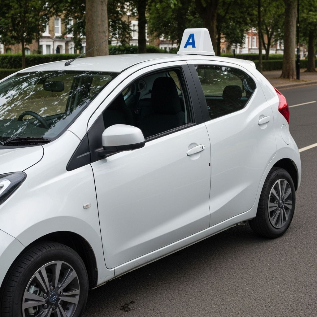 Professional driving lesson car